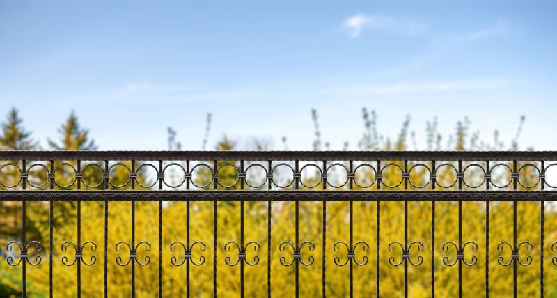 Black Iron Fence Installation